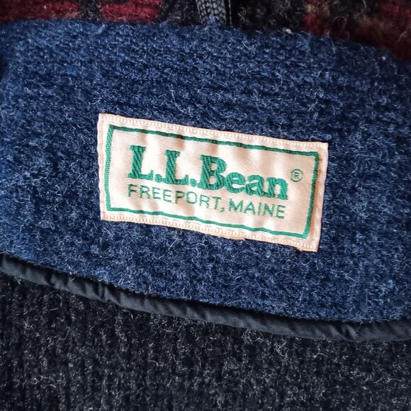 VINTAGE Jacket Womens Large LL Bean Wool Southwest Aztec Navajo Ranch Coat 1990s - Picture 3 of 9